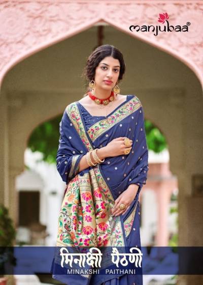 Minakshi Paithani By Manjubaa Soft Silk Sarees With Heavy Pallu